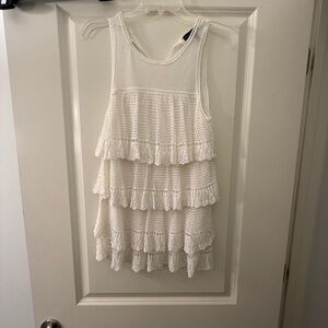 White House Black Market Ivory Lace Layored Dress